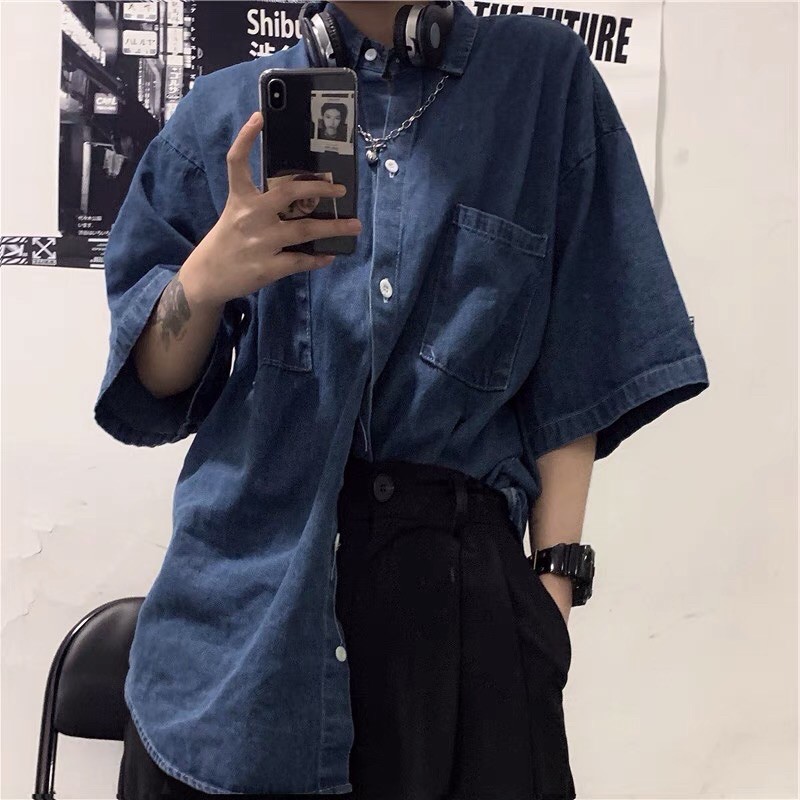 Sơ mi denim / sơ mi cho cả nam và nữ