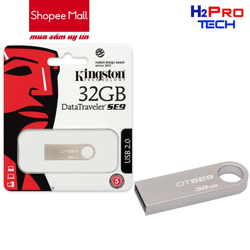 USB 2.0 Kingston DataTraveler SE9 chính hãng 4G-8G-16G-32GB (Bạc)