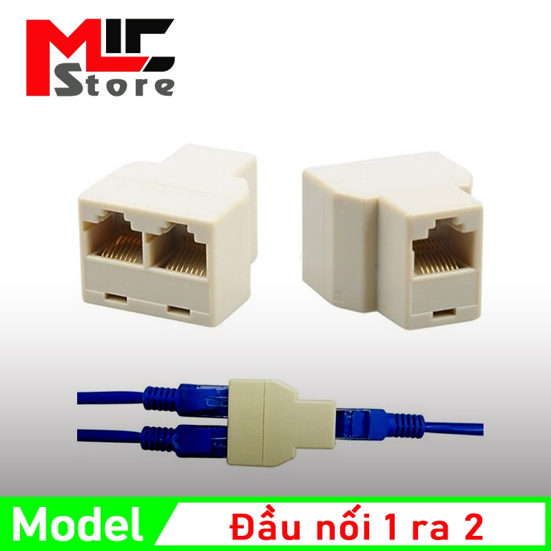 Dầu nối dây mạng Lan RJ45 1 ra 2