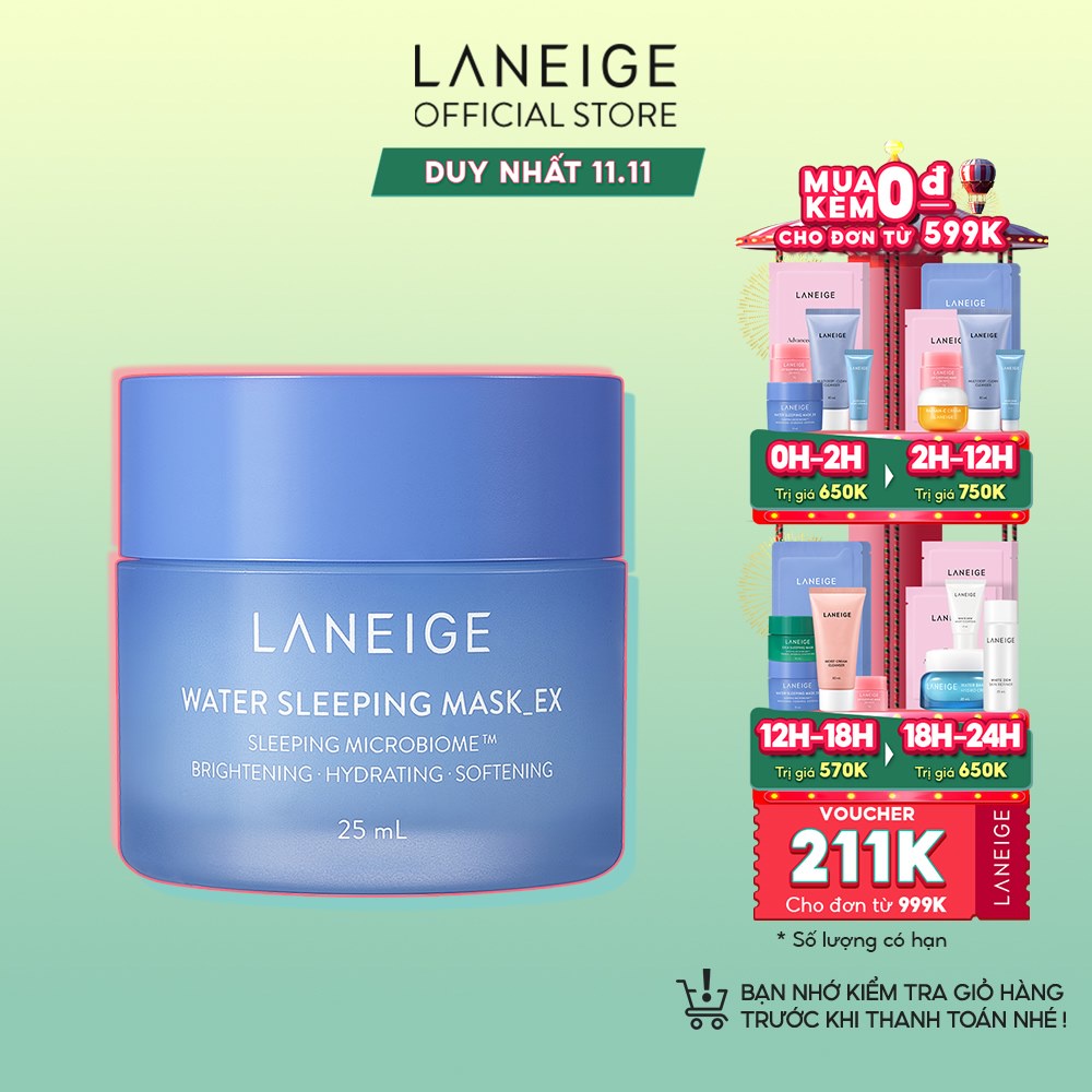 Mặt nạ ngủ tăng khả năng tự vệ của da LANEIGE Water Sleeping Mask EX 25ml