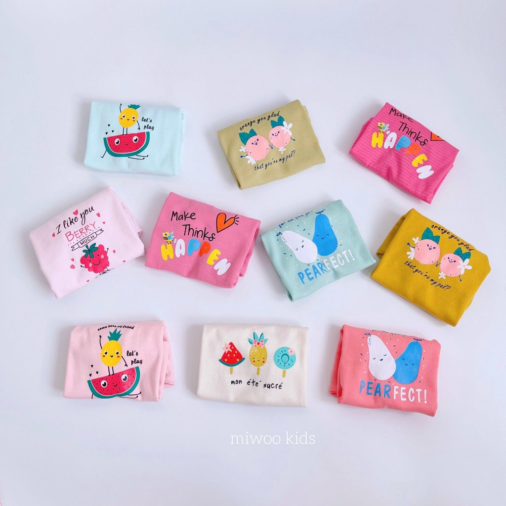 [Giá Huỷ Diệt] Đồ Bộ Chất Bozip Mùa Hè Phối Tay Bèo Kèm Khuy Lưng Cho Bé Gái Từ 1 - 6 Tuổi - DB8027