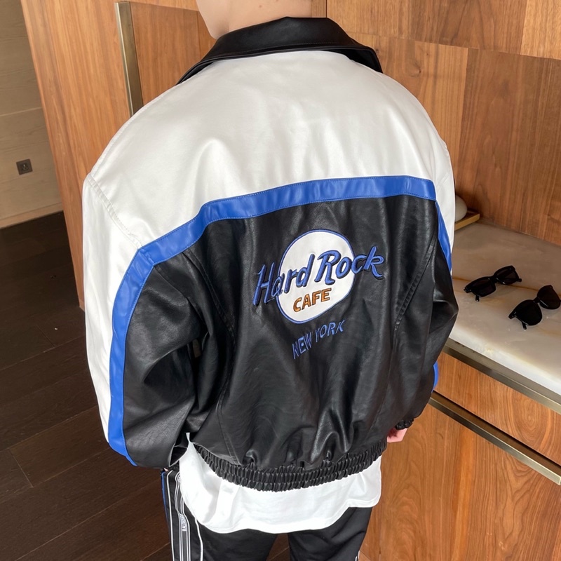 ÁO KHOÁC DA BOMBER NAM PHỐI MÀU