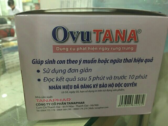 Que thử Rụng trứng OVUTANA (hộp 12 que)