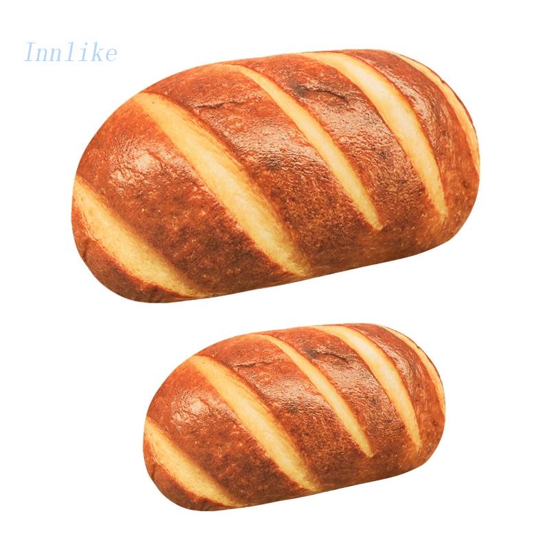 Gối Ngủ Nhồi Bông PP Hình Bánh Mì Bơ Giả 8 / 16 Inch Trang Trí Phòng Ngủ