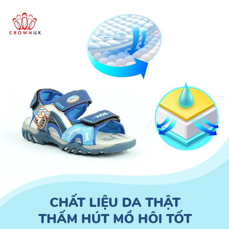 Giày sandal bé trai ưa vận động Crown UK Space cruk523 cho trẻ từ 4 - 10 tuổi - Hàng nhập khẩu