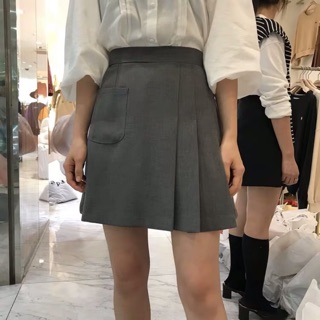 Chân váy chữ A phối ly túi cách điệu