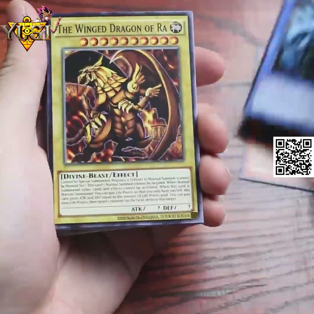 Bộ The Winged Dragon of Ra bài Yugioh 45 lá có tem vàng giấy 3 lớp Anime vui trò chơi 1802-4