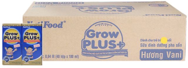 Sữa nước Grow Plus+ Xanh 180ml x 48hộp mẫu mới