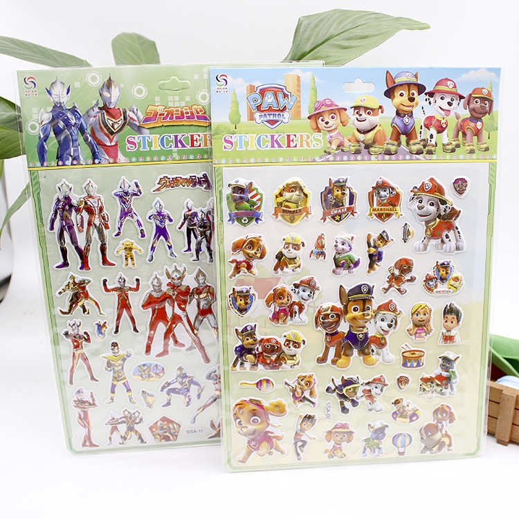 Miếng dán kiểu bong bóng họa tiết hoạt hình Frozen/ My Little Pony 3D dùng trang trí album/ nhật ký diy