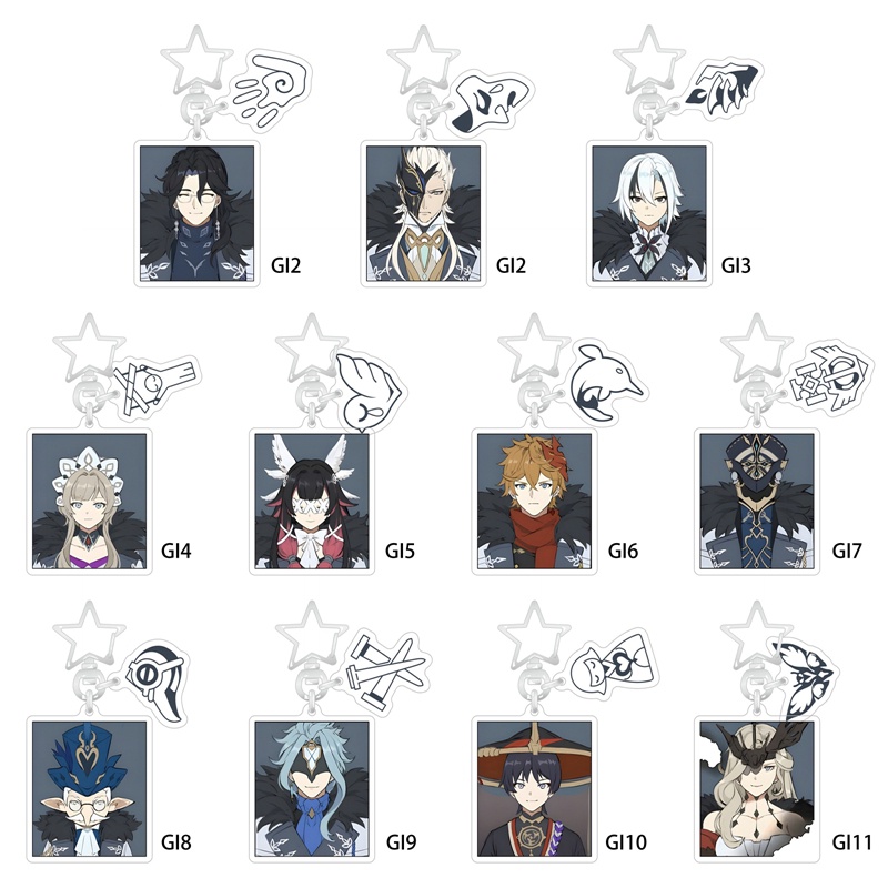 Tmdbyx Amine Móc Chìa Khóa Xe Hơi Hóa Trang Cốc Va Chạm Zhongli Xiao Cho Nam Và Nữ