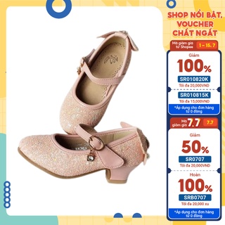 giày búp bê lấp lánh cao gót bươm bướm 2664