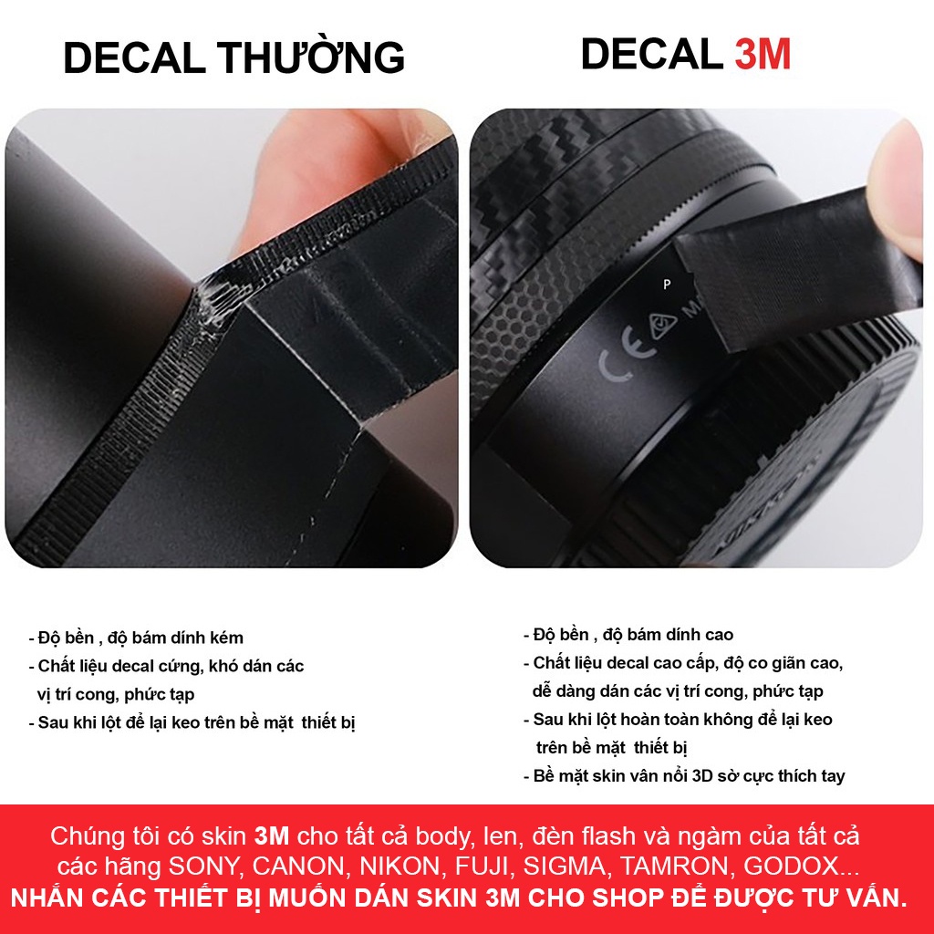 Miếng Dán Skin Máy Ảnh 3M - Mẫu Mạch điện - Có Mẫu Skin Cho body và len Sony, Canon, Nikon, Fuji