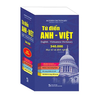 Sách - Từ Điển Anh-Việt 340000 Mục Từ Và Định Nghĩa
