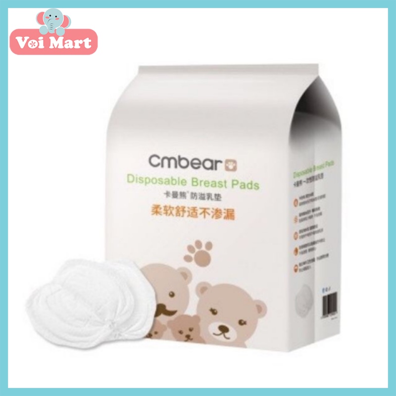💦HOT💦Miếng Lót Thấm Sữa CMBear Bịch 108 Miếng Siêu Chống Thấm, Chống Tràn, An Toàn, Tiết Kiệm