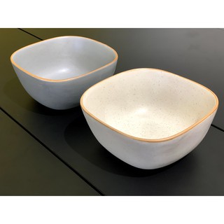 TWIN - Chén sứ vuông men mờ cao cấp 11 x 11 cm