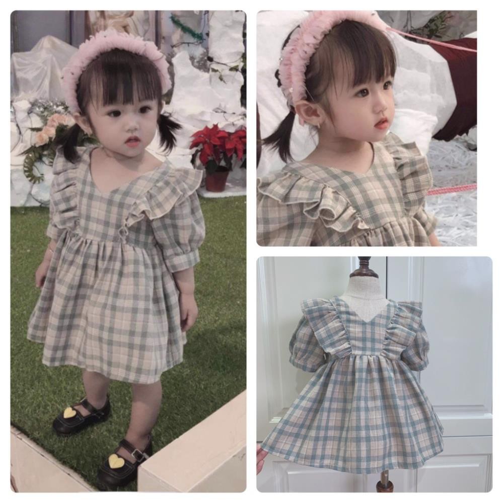 Váy babydoll bé gái từ 1 - 8 tuổi, đầm babydoll hàng thiết kế cao cấp VNXK cho bé từ 6- 32 kg (Mẫu V1) 👗