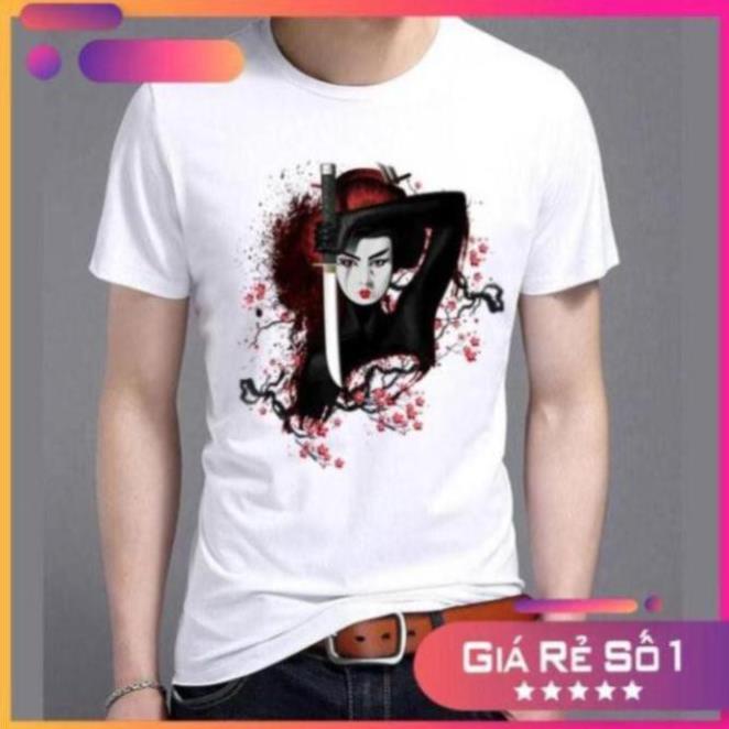 [ÁO THUN IN ĐỒNG GIÁ 65K TOÀN SHOP] - [GIẢM SẬP SÀN] Áo thun nam nữ geisha Nhật Bản