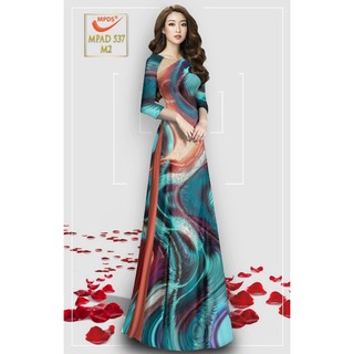 vải áo dài màu chuyển sắc