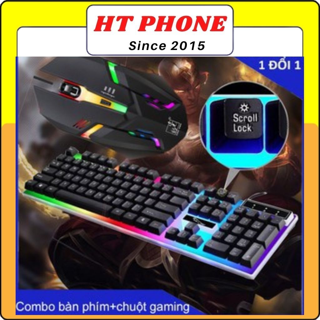 Bàn phím máy tính giả cơ gaming giá rẻ dùng cho máy tính laptop có dây - HT PHONE