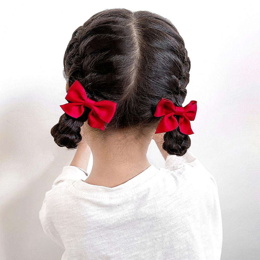 Set 2 Kẹp Tóc Hình Nơ Dễ Thương Cho Bé Gái