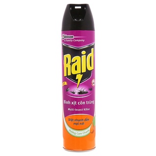 Bình xịt côn trùng Raid hương cam & chanh 600ml