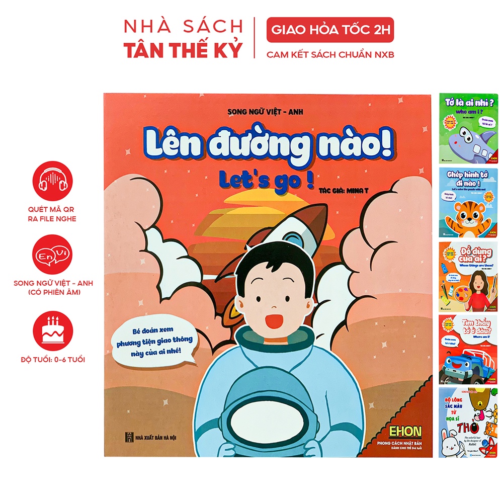 Sách - Ehon nhật bản nhận biết song ngữ Việt Anh phát triển tư duy cho trẻ từ 0-6 tuổi (Bộ 6 quyển)