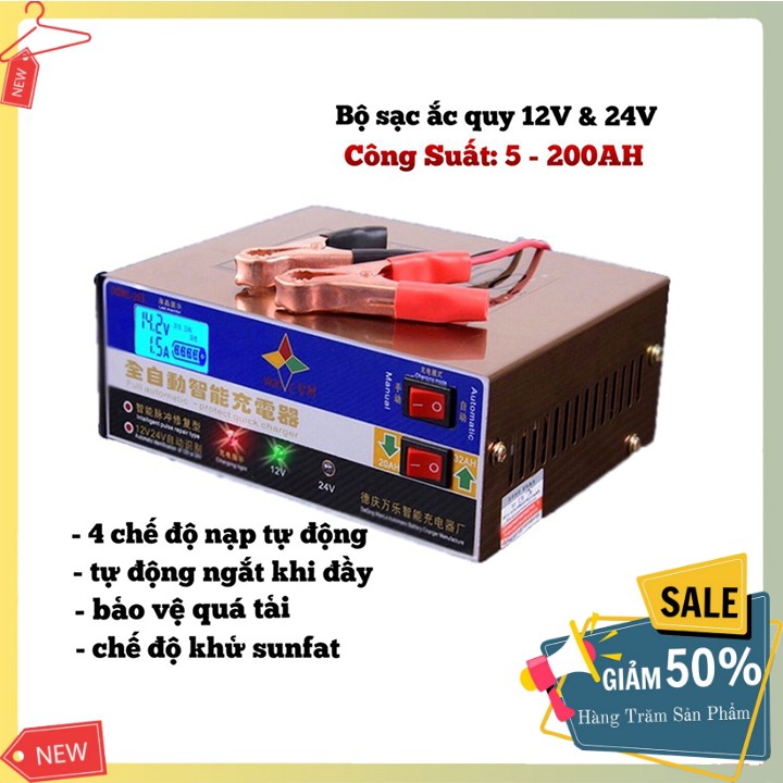 Bộ Nạp Ắc Quy Tự Động 12v và 24v có khử sunfat