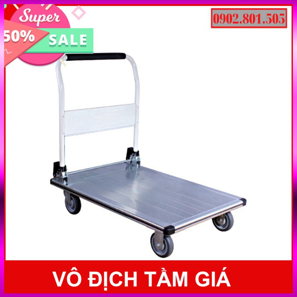 Xe Đẩy Hàng 4 Bánh 500kg Maxkiwi - Kích thước : 60 x 90cm Kho Miền Nam