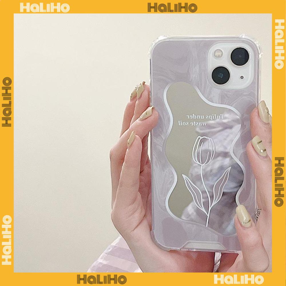 iPhone Case Acrylic Mirror Airbag Shockproof Protection Camera Cute Marble Flower Compatible For iPhone 11 iPhone 13 Pro Max iPhone 12 Pro Max iPhone 7 Plus iPhone x xr xs max