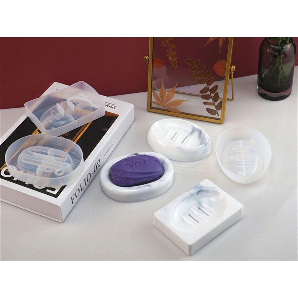 Khuôn Làm Xà Phòng Hình Vuông / Oval Nghệ Thuật DIY