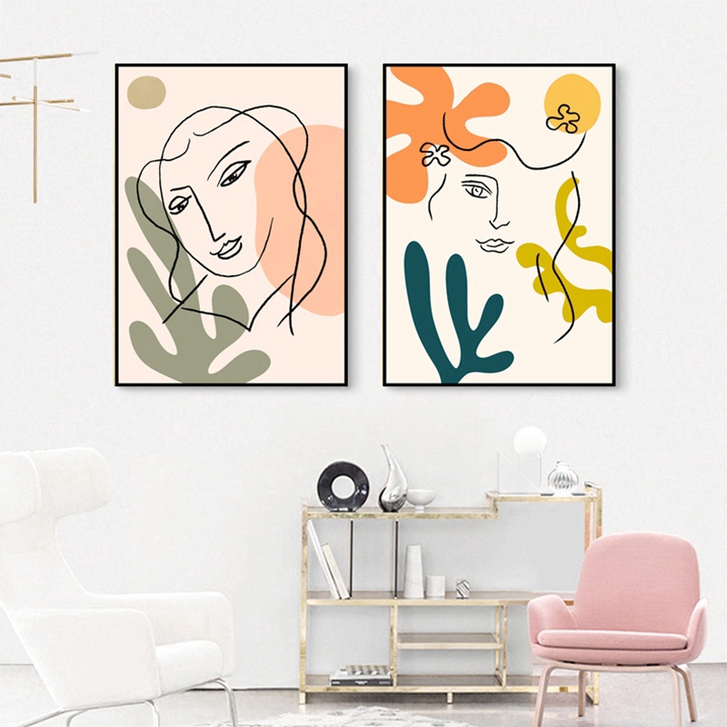 Tranh vải canvas treo tường phong cách trừu tượng dùng trang trí nội thất | BigBuy360 - bigbuy360.vn