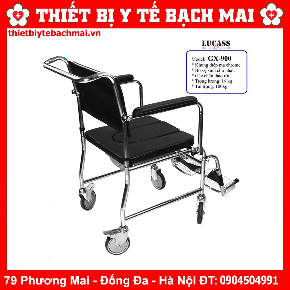 Ghế Bô Mặt Đệm Da Khung Bọc Crom Chắc Chắn Có Bánh Xe Lucass GX900