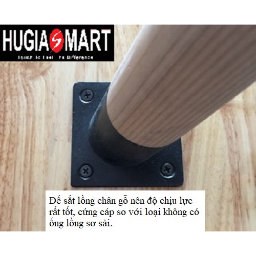 Chân gỗ cao su đế sắt 72cm được phủ bóng PU - Giá tốt tại xưởng