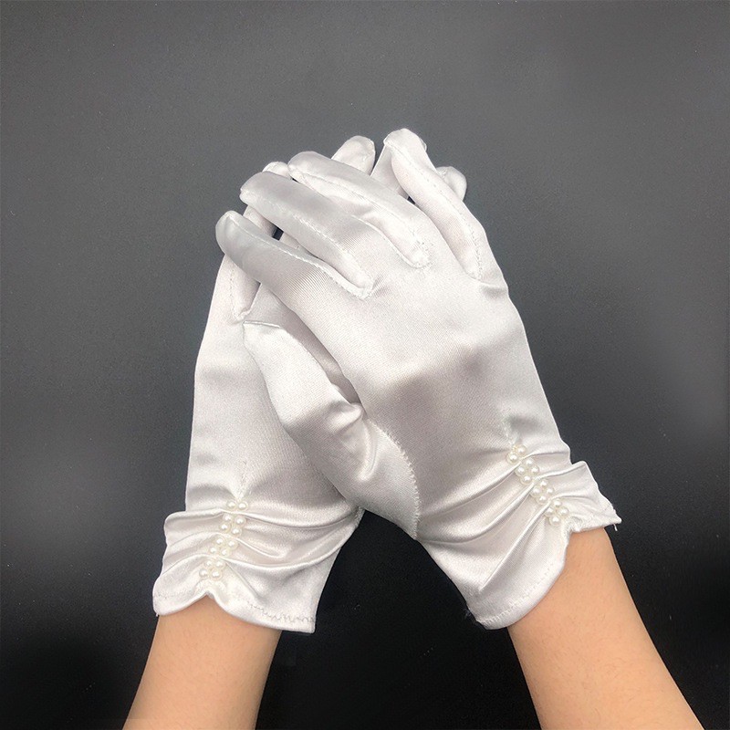Găng tay cô dâu - găng tay dạ hội thun lạnh đính hạt trai tháng 3/2021 Giangpkc