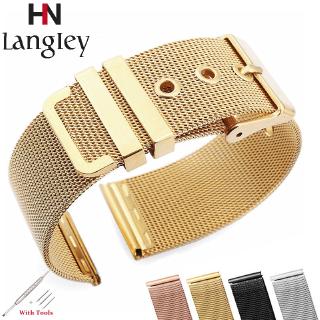 Dây Đeo Đồng Hồ Bằng Thép Không Gỉ 18mm 20mm 22mm 24mm Chất Lượng Cao