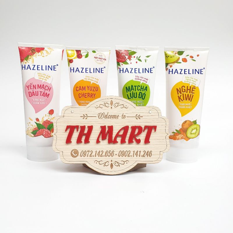 sữa rửa mặt hazeline tuýp 50g /100g