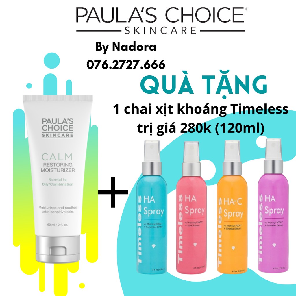 Paula's Choice - (oily Skin) Calm Redness Relief Moisturizer - Kem dưỡng ẩm ban đêm cho da dầu, nhạy cảm