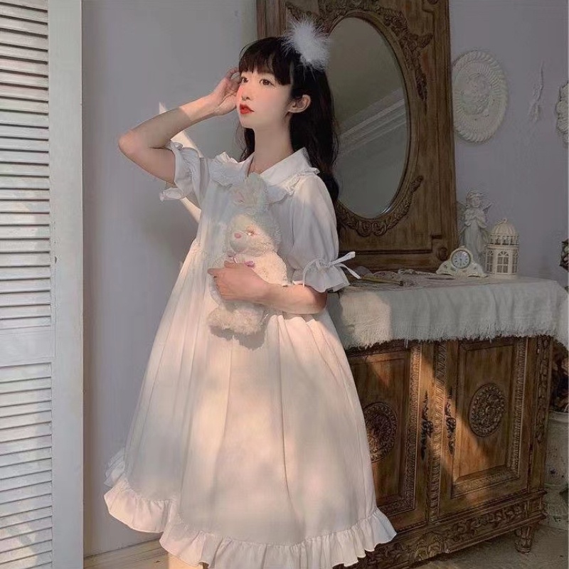 Đầm Lửng Dáng Rộng Thời Trang Mùa Hè Hàn Quốc Dành Cho Nữ