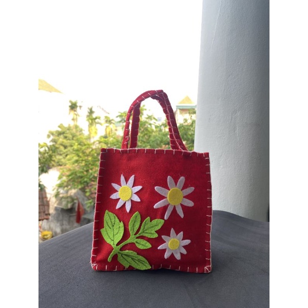 5 túi xách thủ công handmade- 15x 25cm- Đồ dùng mầm non bằng nỉ