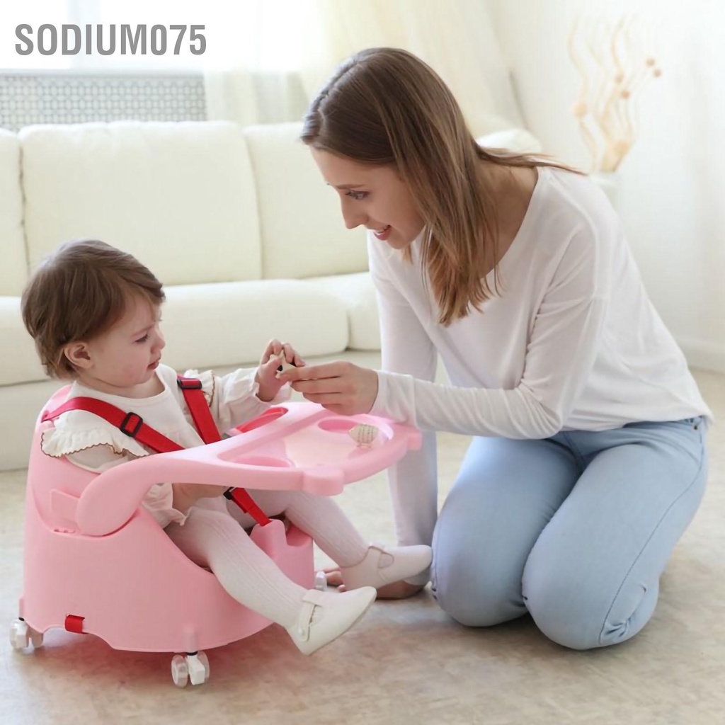 Có thể bán buôn Ghế trẻ em Di động hoạt cho có thể điều chỉnh đa chức năng với dây đai an toàn và bánh xe các bữa ăn trong giờ chơiSodium075 Hàng giao ngay