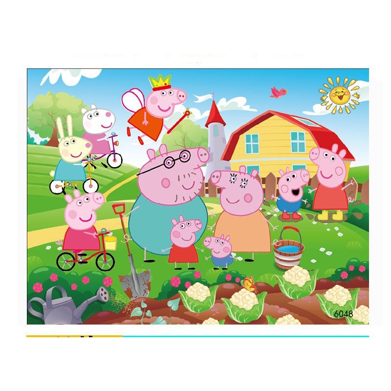 Xếp Hình Heo Peppa 35 40 60 80 100 200 Mảnh, Ghép hình Peppa Pig, Đồ Chơi Cho Bé Từ 3 Tuổi