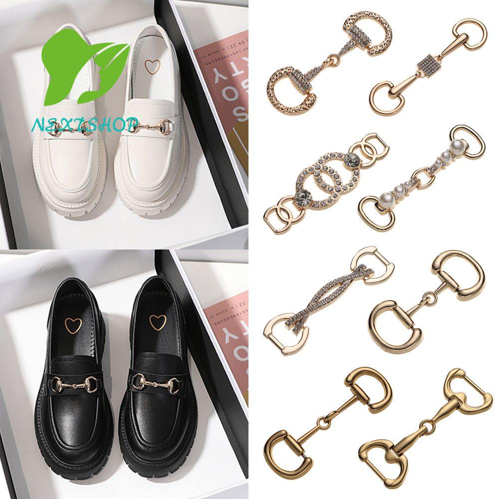 Phụ kiện khóa cài dạng chuỗi xích kim loại hợp kim trang trí giày dép quần áo túi xách DIY thời trang mới