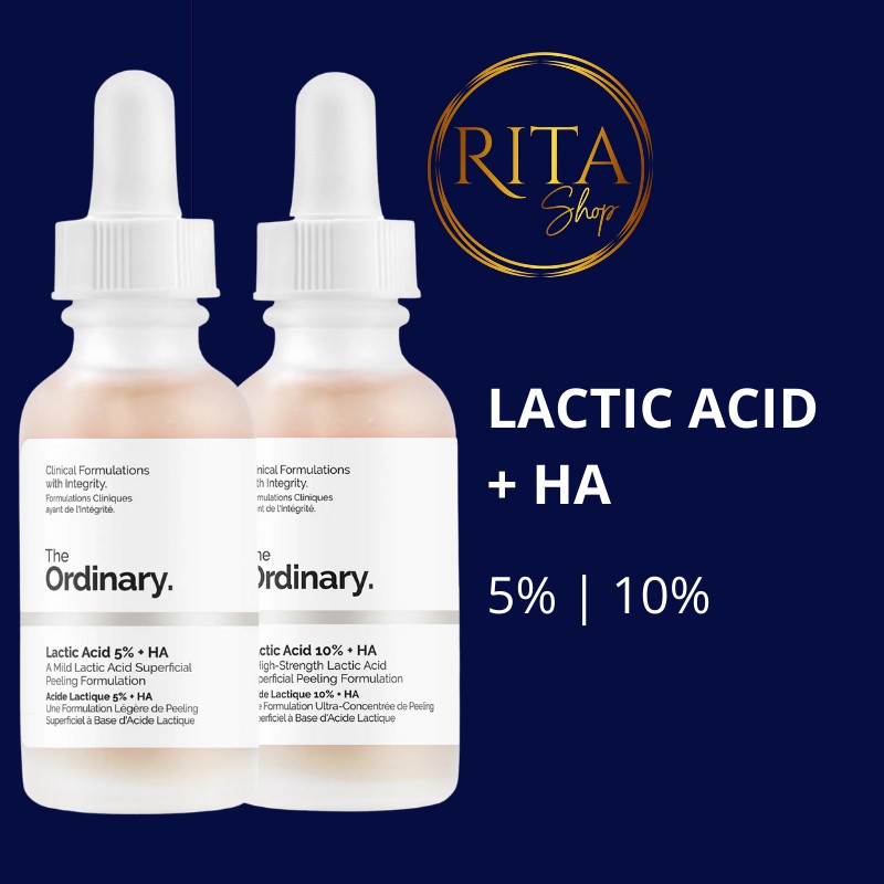 [BILL CANADA] Serum The Ordinary Lactic Acid 5% &amp; 10% +HA tinh chất giúp tẩy da chết, làm sáng da, chống lão hóa 30 ml