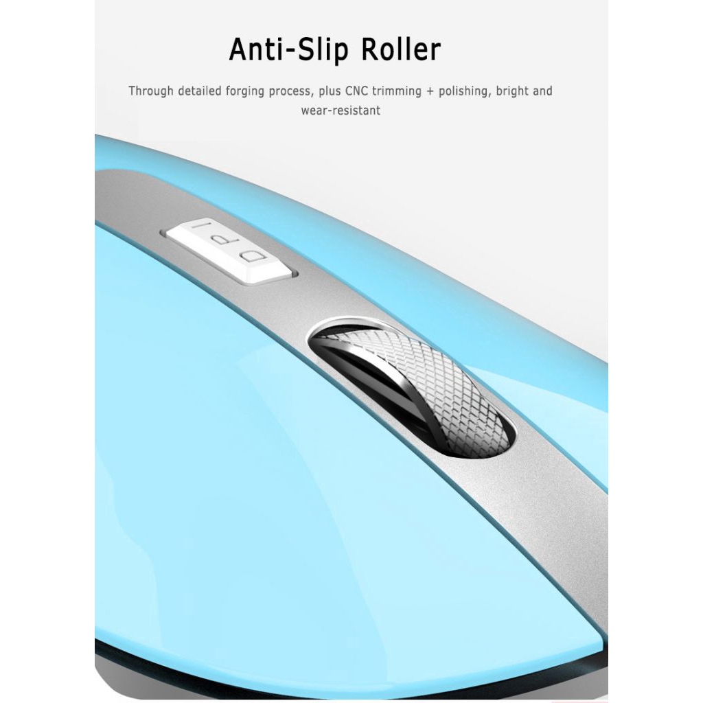 2.4G Wireless Mouse Bluetooth 5.1 Silent Dual Mode USB Rechargeable Mouse ABS+Metal Ⓡ