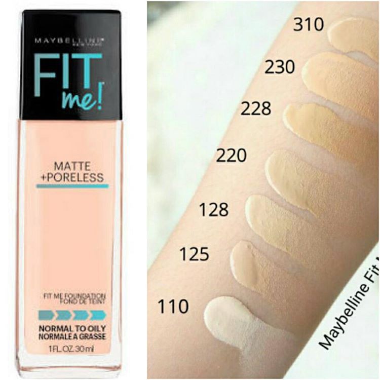 Kem nền lì tự nhiên Maybelline Fit Me Matte Poreless Foundation 30ml