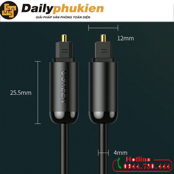 Cáp audio quang Optical dài 3m Ugreen 70893 chính hãng dailyphukien