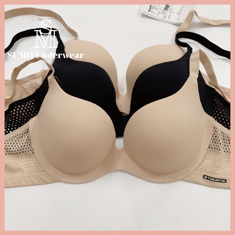 Áo lót nữ su đúc SYMUNTIE cao cấp bản lưới thoáng, nâng đẩy ngực đẹp, không gọng, chạy viền vải chống trượt ngực  - S11