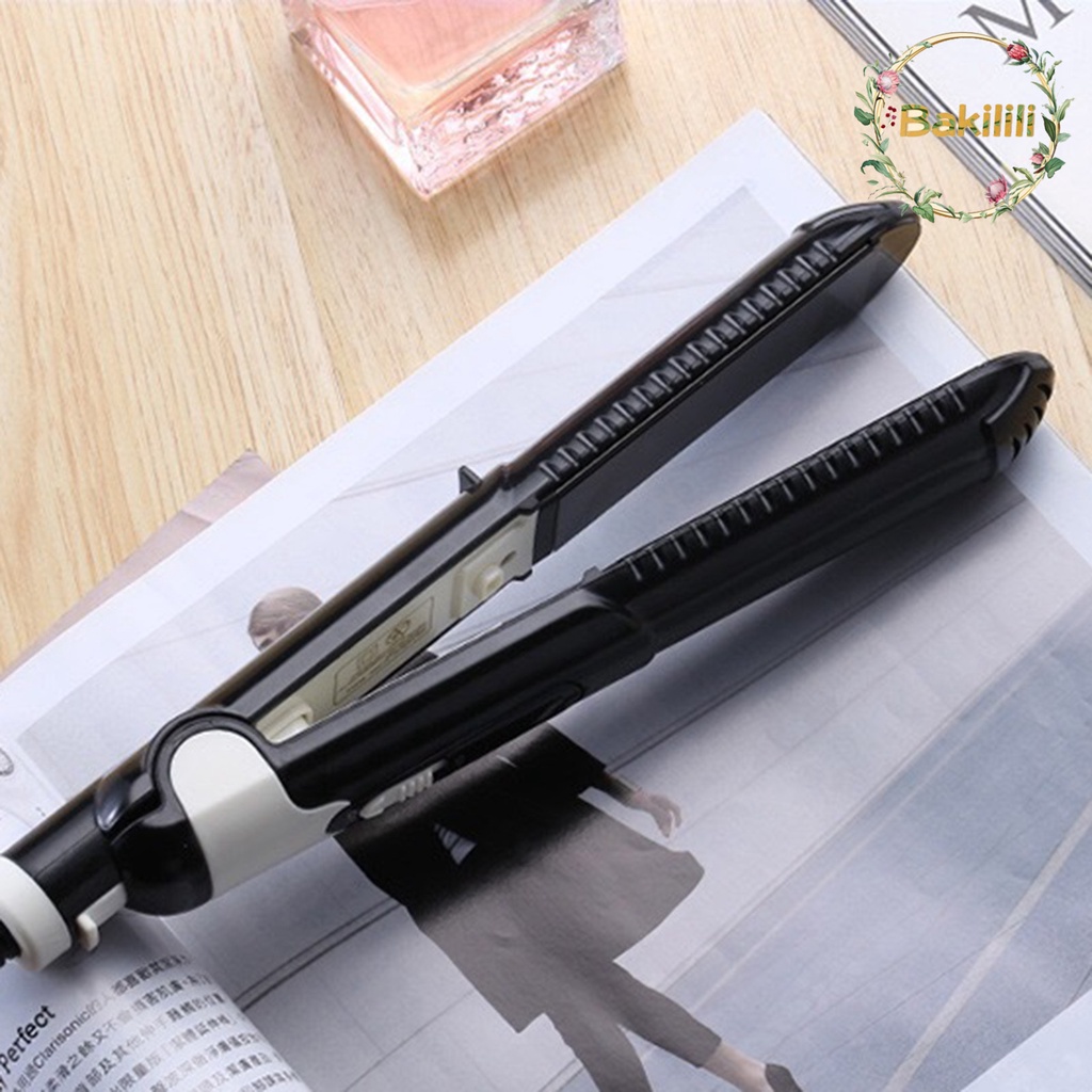 【BK】Hair Straightener Quick Heating Multifunctional Mini Thermostatic Hairstyle Modeling Iron Curler for Beauty
