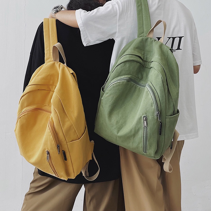 Ba lô đi học PRETTYZYS sức chứa lớn phong cách Hàn Quốc thời trang 2021