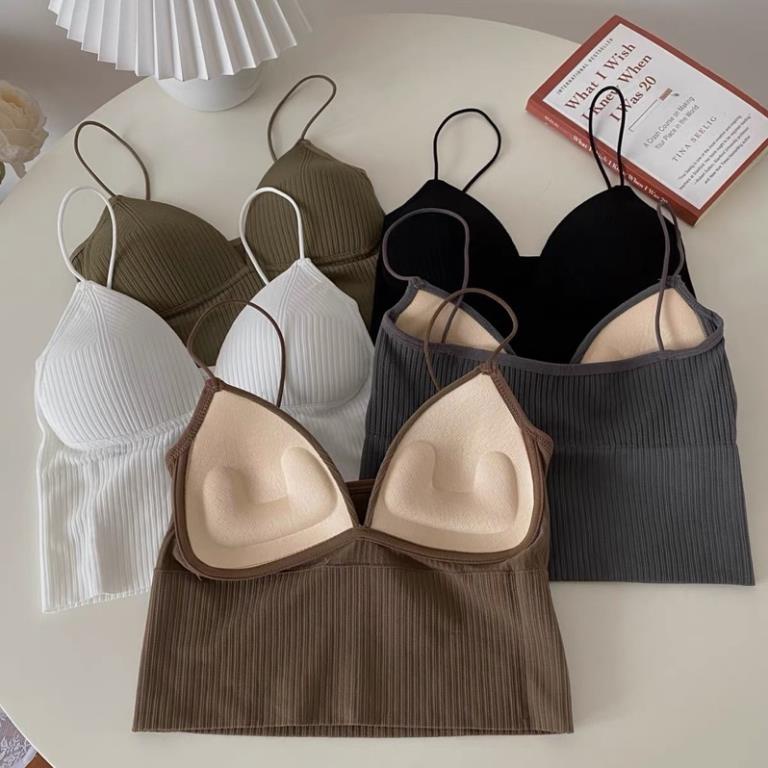 ❤️ Áo Bra Nữ Myna 2 Dây Mảnh Cổ V Dáng Lửng Có Đệm Ngực Trend Mới 1833 ❤️